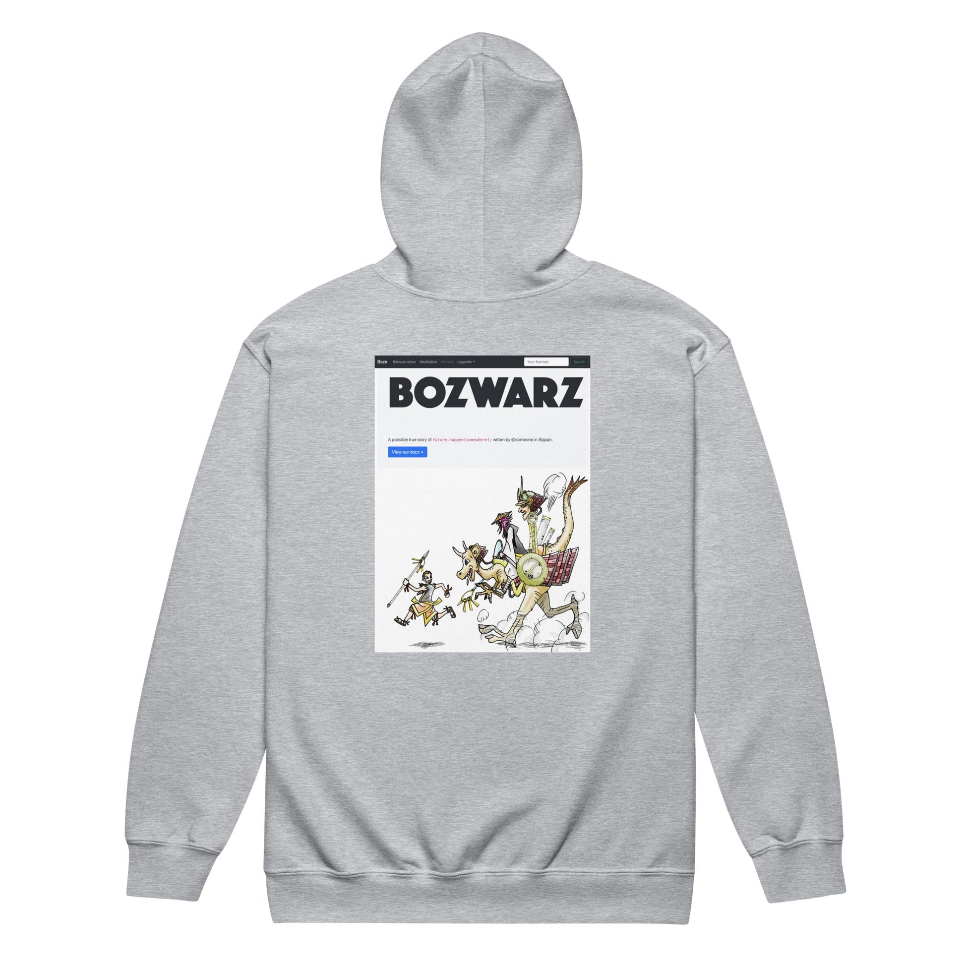 Felpa con cappuccio e zip in misto pesante unisex