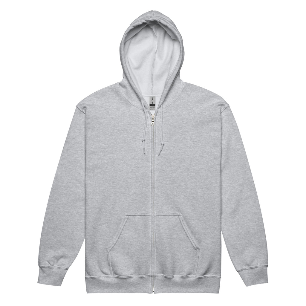 Felpa con cappuccio e zip in misto pesante unisex