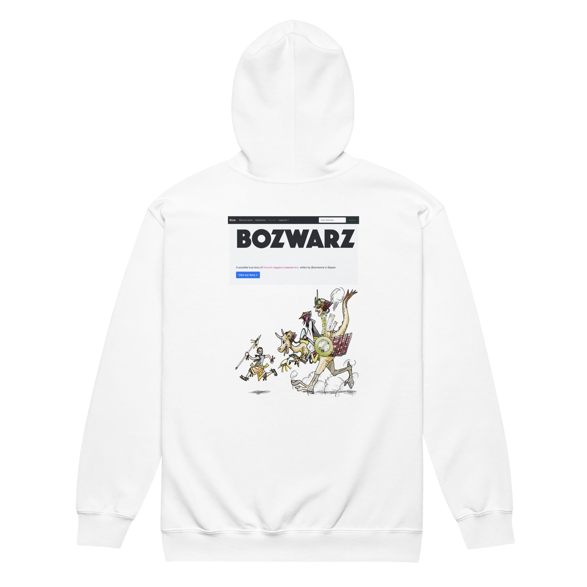 Felpa con cappuccio e zip in misto pesante unisex