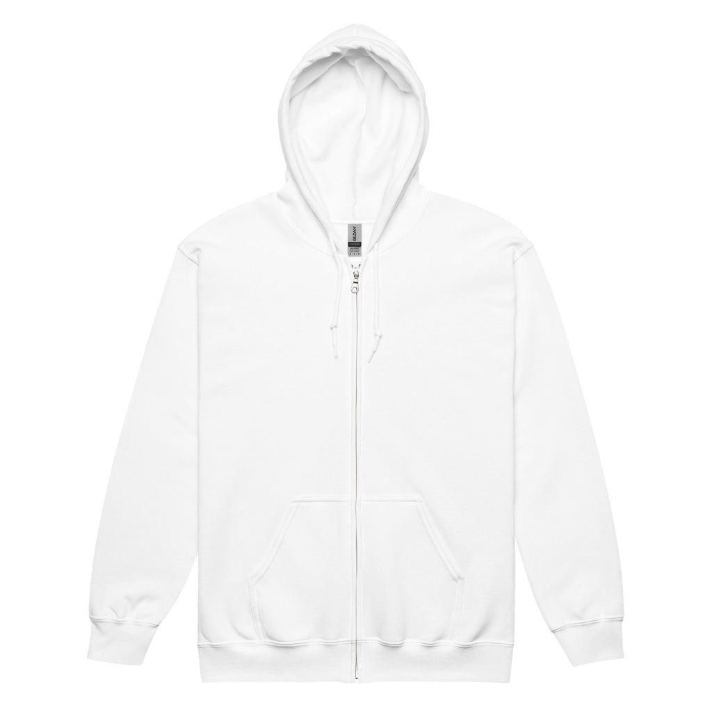 Felpa con cappuccio e zip in misto pesante unisex