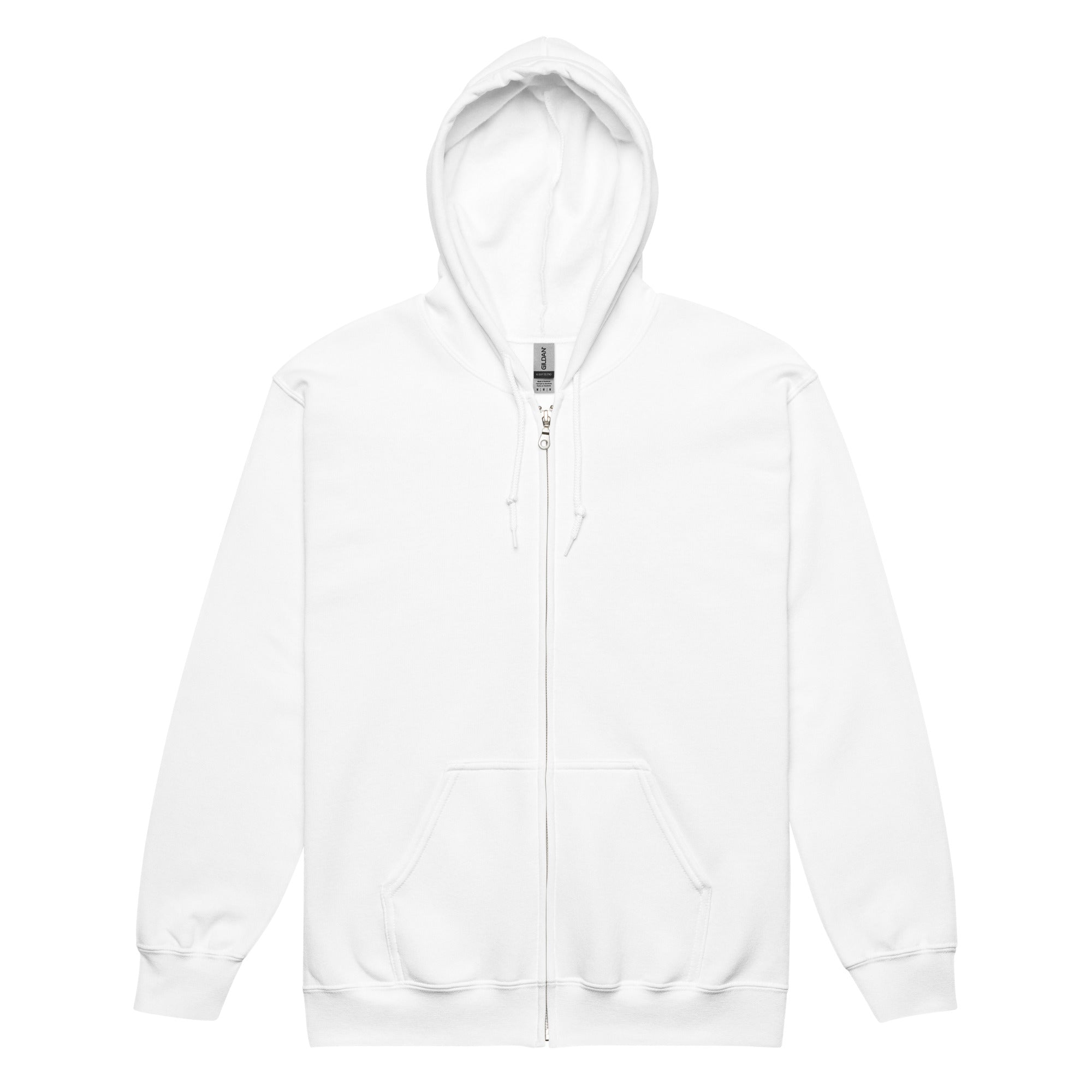 Felpa con cappuccio e zip in misto pesante unisex