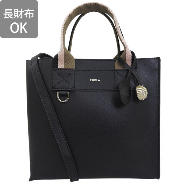 フルラ バッグ メンズ レディース ショルダーバッグ 2way 斜めがけ レザー ブラック FURLA DIVIDE IT S TOTE WB02038BX4467TON00