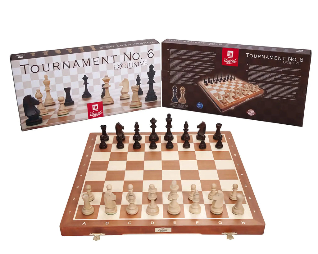 WEGIEL Set da scacchi da torneo Tournament No. 6 con 2 regine