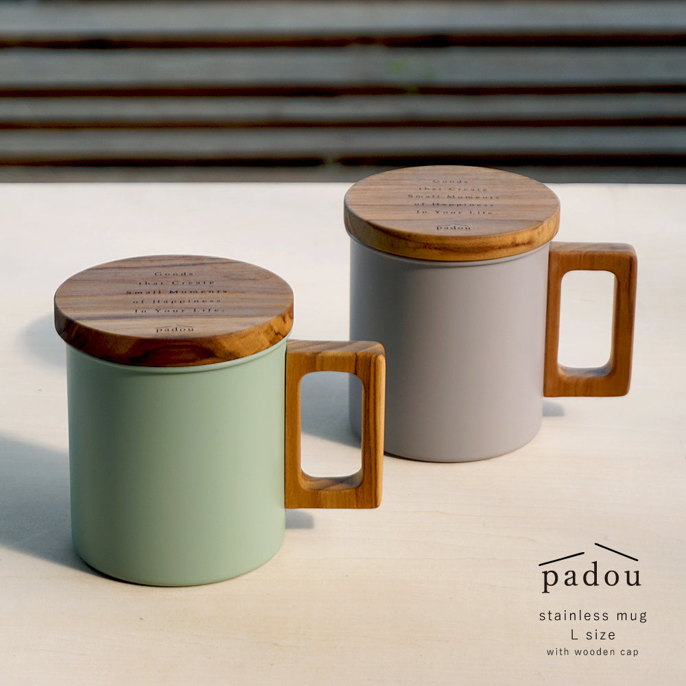 padou ステンレス & ウッドマグ 400ml ウッドキャップ付き