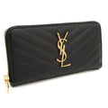 SAINT LAURENT サンローラン 長財布ラウンドファスナー 358094 BOW01 1000 MONOGRAM MATELASSE レディース ブラック