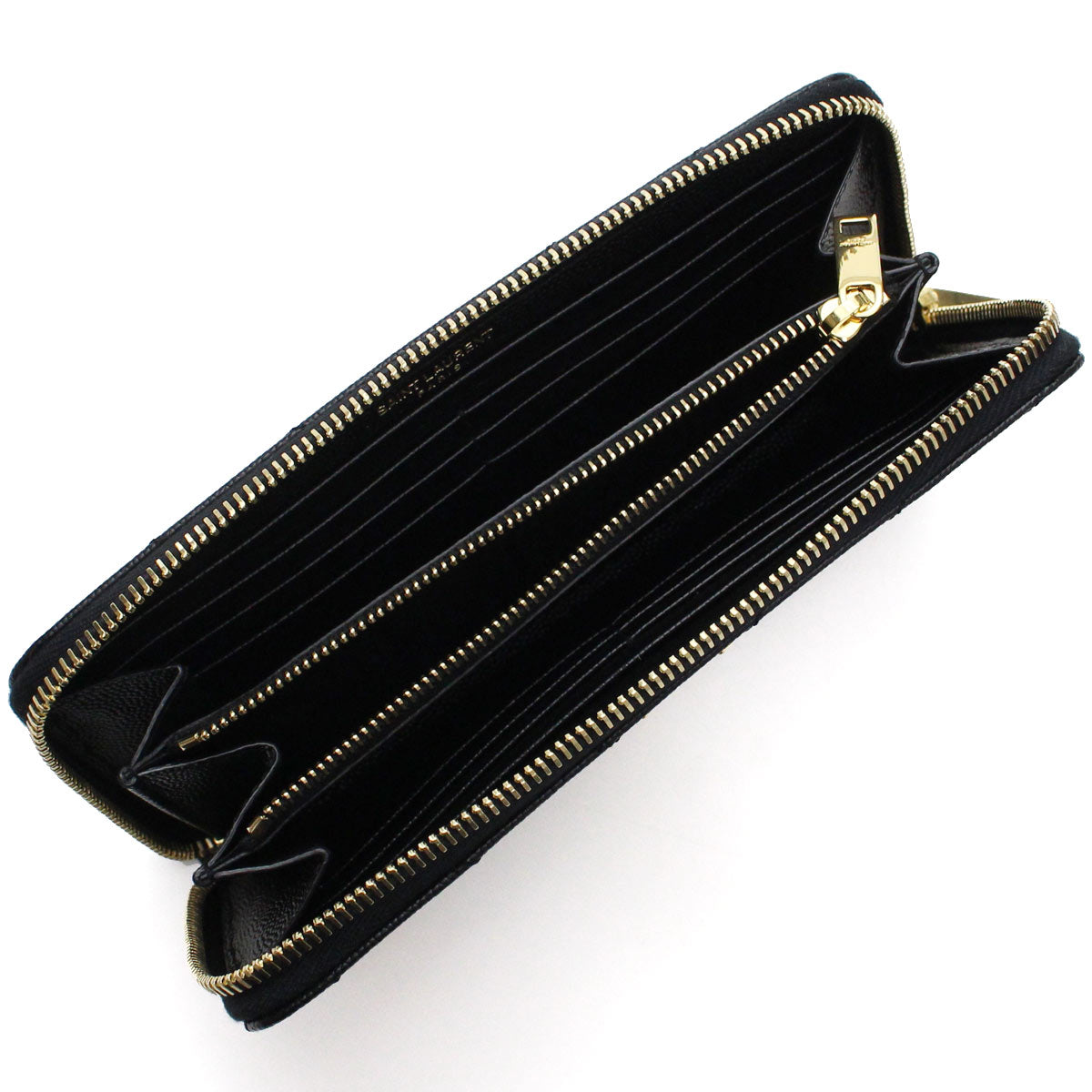 SAINT LAURENT サンローラン 長財布ラウンドファスナー 358094 BOW01 1000 MONOGRAM MATELASSE レディース ブラック