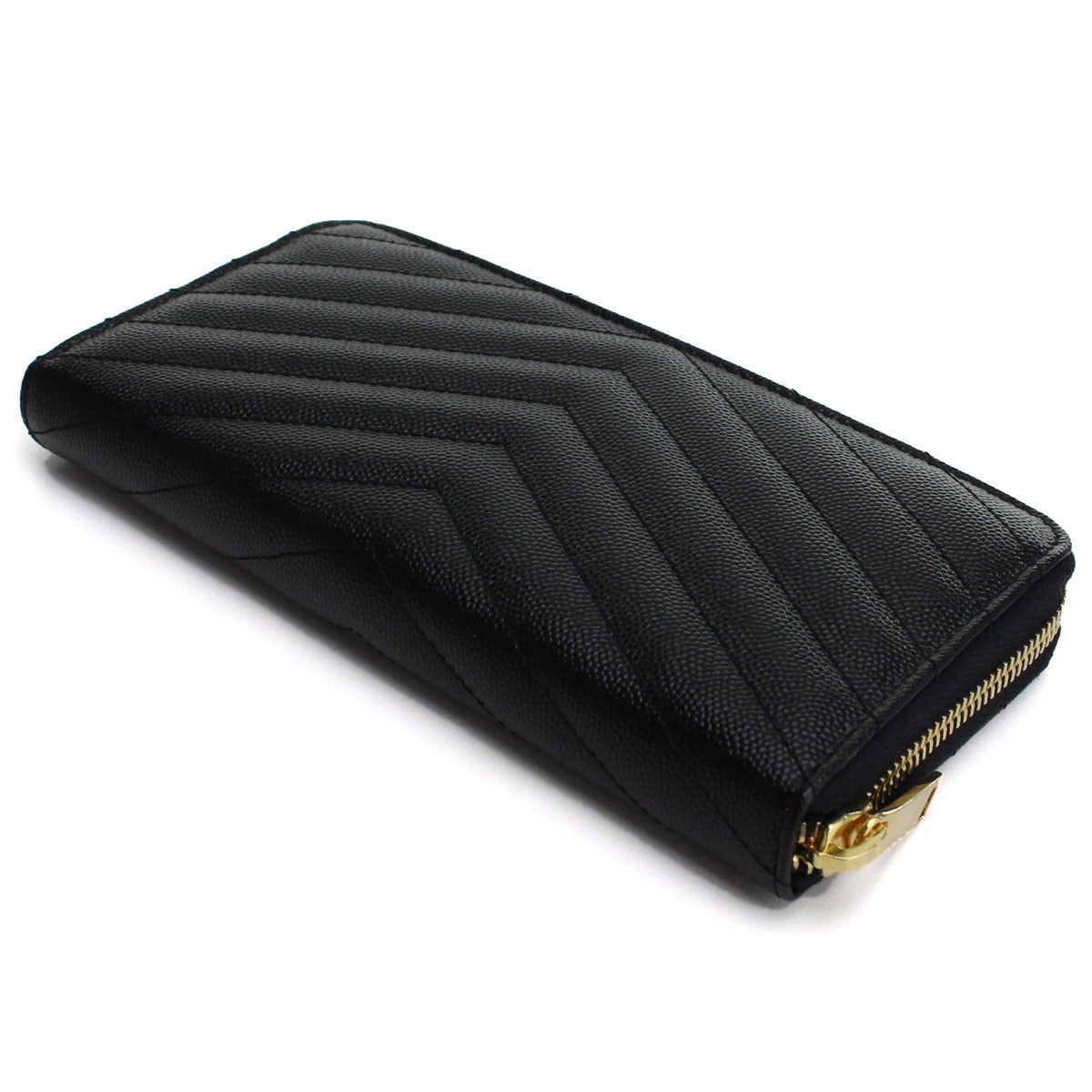 SAINT LAURENT サンローラン 長財布ラウンドファスナー 358094 BOW01 1000 MONOGRAM MATELASSE レディース ブラック