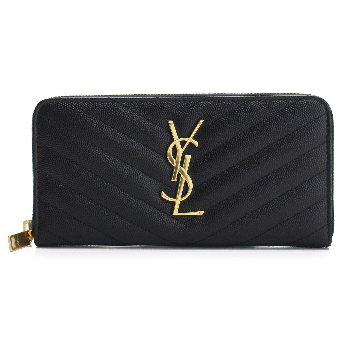 SAINT LAURENT サンローラン 長財布ラウンドファスナー 358094 BOW01 1000 MONOGRAM MATELASSE レディース ブラック